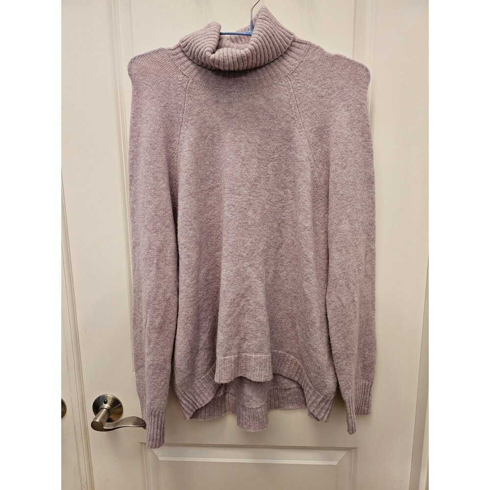 J.Crew Womens Alpaca Wool Blend Turtleneck Sweater Medium Dusty Pink Heather